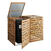cache poubelles en bois garden duo - burger